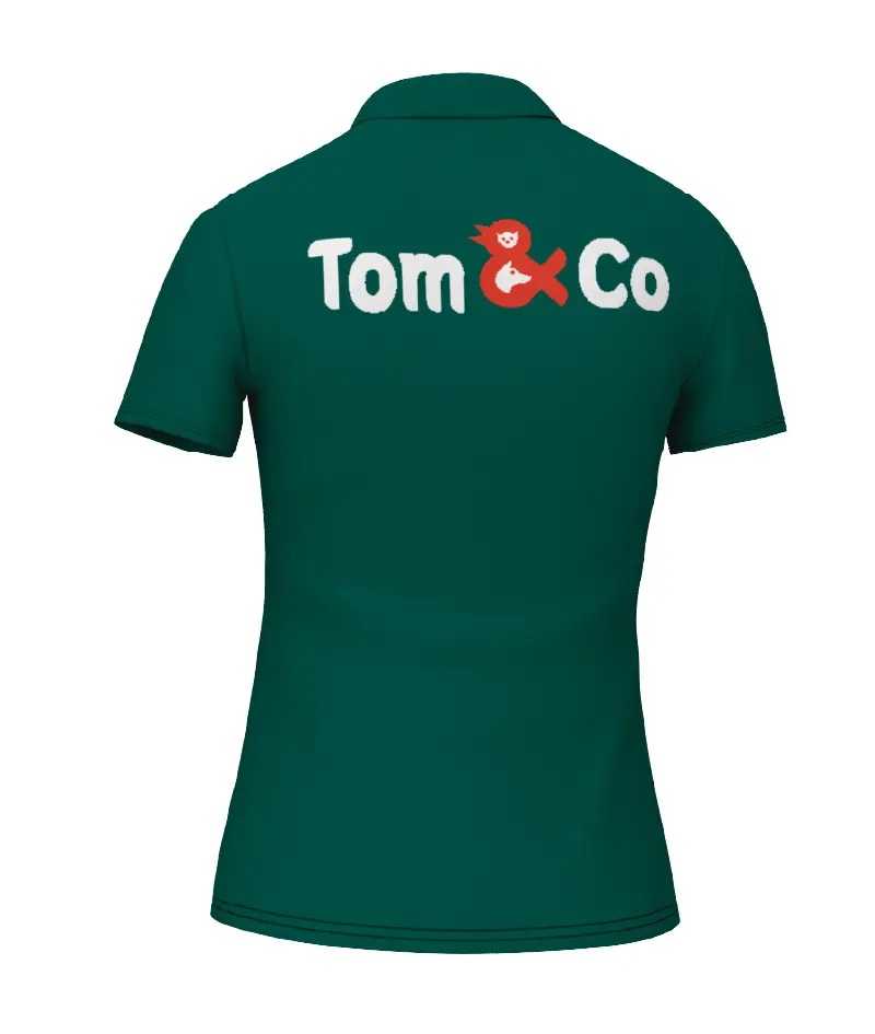 Tom_&_Co_Women's_Polo_Shirt_S-S_TechPack BACK_800 px.webp